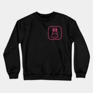 Pink Bunny Cute Minimalist Aesthetic Design Crewneck Sweatshirt